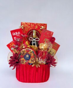 Set giỏ nhung đỏ